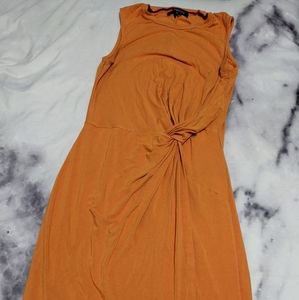 Orange twist dress